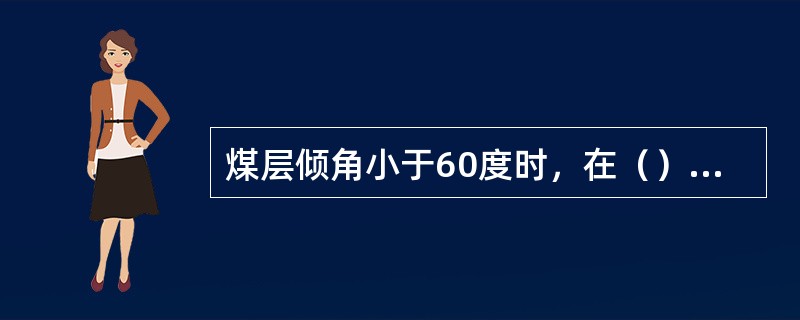 煤层倾角小于60度时，在（）投影图上估算资源/储量。