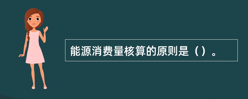 能源消费量核算的原则是（）。