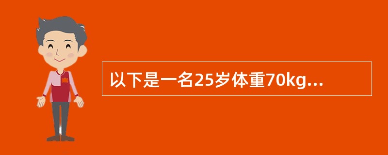 以下是一名25岁体重70kg肺炎患者的资料：BP100/50（平均压65）mmH