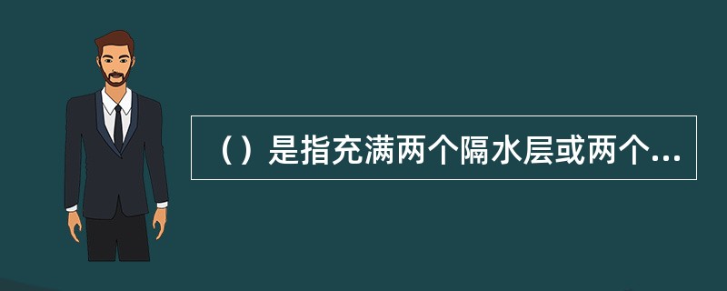 （）是指充满两个隔水层或两个相对弱透水层之间的含水层中的地下水。