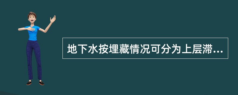 地下水按埋藏情况可分为上层滞水、潜水、（）。