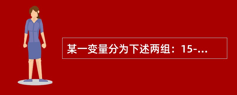 某一变量分为下述两组：15-20，21-25，该变量为一连续变量。（）