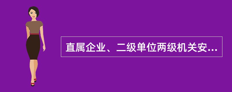 直属企业、二级单位两级机关安全监督管理部门和基层单位均应建立包括安全组织、安全会