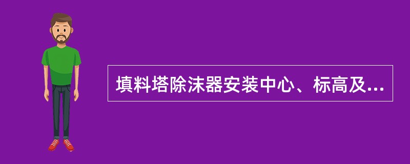 填料塔除沫器安装中心、标高及水平均应符合技术规定，丝网不得（）、（）。