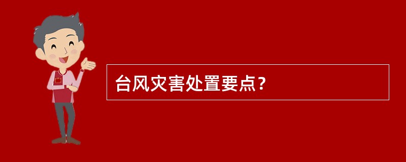 台风灾害处置要点？