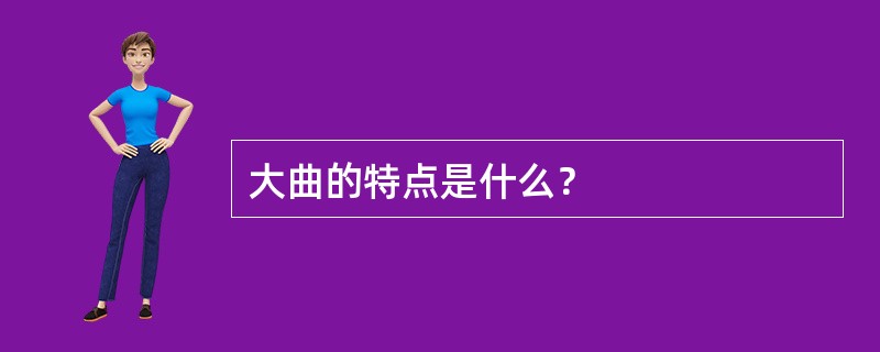 大曲的特点是什么？