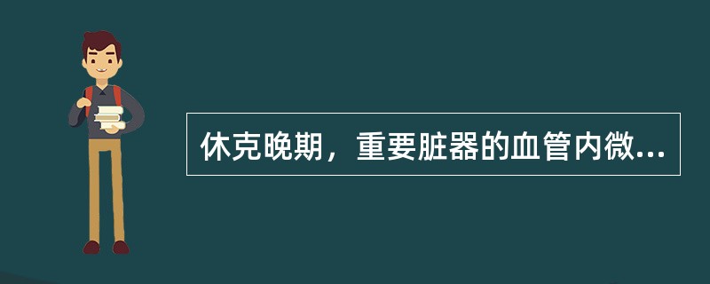 休克晚期，重要脏器的血管内微血栓形成，主要是下列哪种情况的病理变化（）