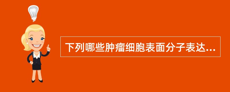 下列哪些肿瘤细胞表面分子表达降低可使其逃避机体免疫监视（）