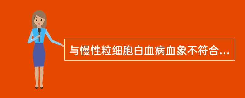 与慢性粒细胞白血病血象不符合的是（）