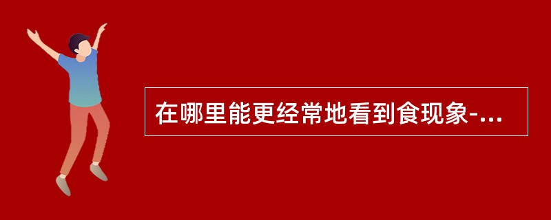 在哪里能更经常地看到食现象-两极地区（到极圈为止）还是赤道地区（回归线之内）？