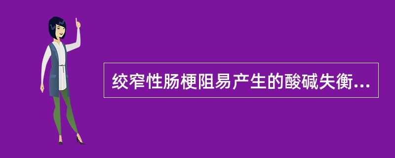 绞窄性肠梗阻易产生的酸碱失衡类型是（）