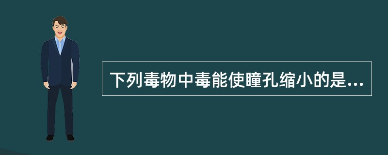 下列毒物中毒能使瞳孔缩小的是（）