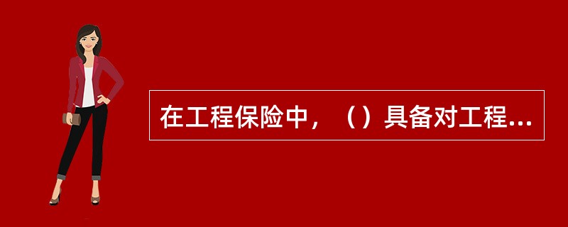 在工程保险中，（）具备对工程项目进行投保的资格。