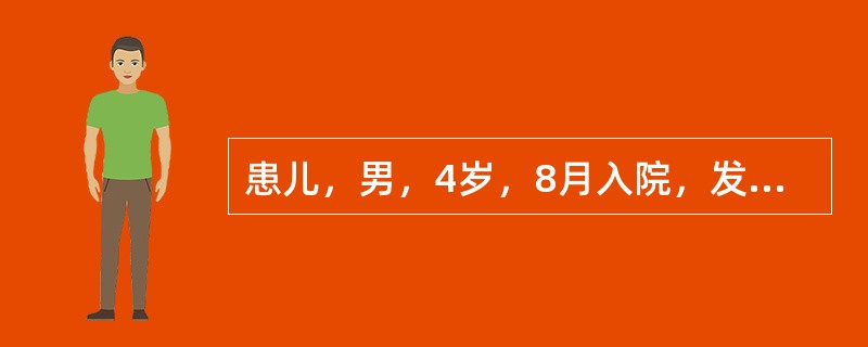 患儿，男，4岁，8月入院，发热、呕吐、腹泻2天，每天排脓血便10次左右。查体：T