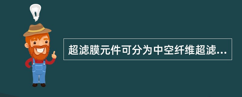 超滤膜元件可分为中空纤维超滤膜元件和涡卷式超滤滤膜元件。