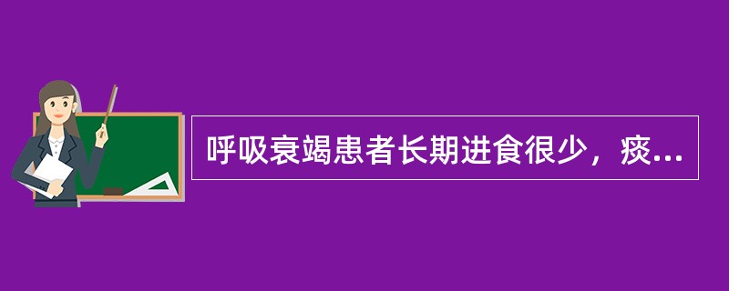 呼吸衰竭患者长期进食很少，痰黏稠不易咳出，使痰容易咳出，最重要的治疗措施是（）