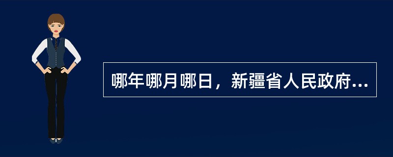 哪年哪月哪日，新疆省人民政府宣告成立？