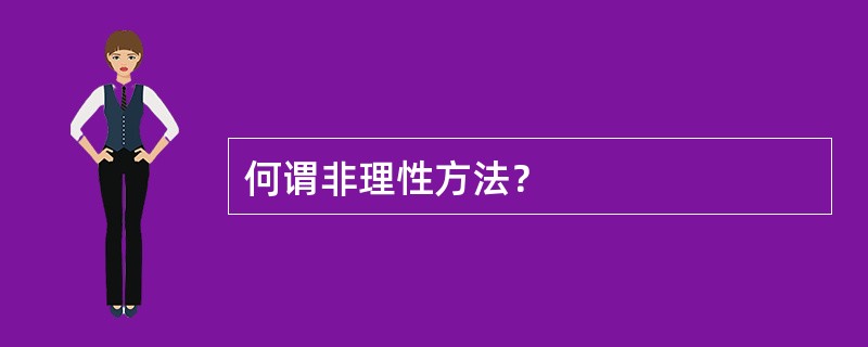 何谓非理性方法？