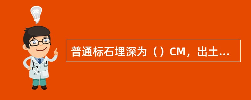 普通标石埋深为（）CM，出土40CM。