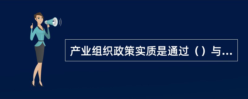 产业组织政策实质是通过（）与（）以及其他市场关系，建立和完善正常的市场秩序