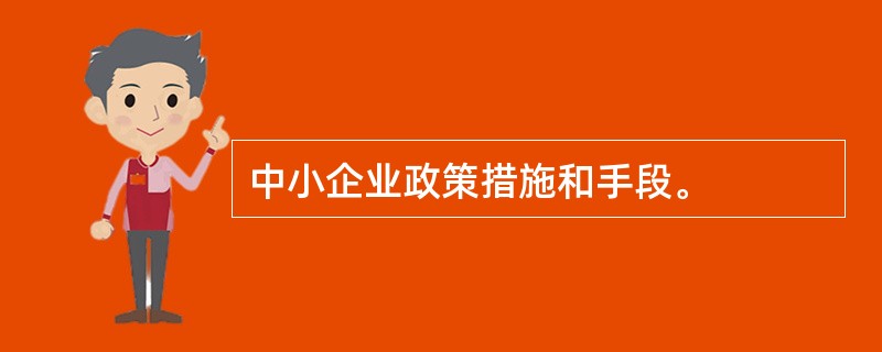 中小企业政策措施和手段。