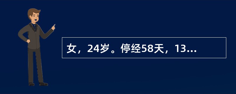 女，24岁。停经58天，13天前行人工流产吸宫术。术后持续阴道流血。初步考虑的诊