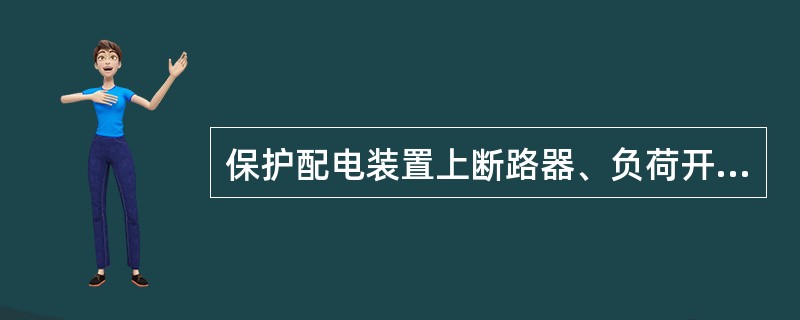 保护配电装置上断路器、负荷开关和电容器组等的避雷器的接地线应与设备外壳相连，接地