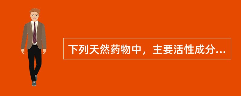 下列天然药物中，主要活性成分不是醌的是（）