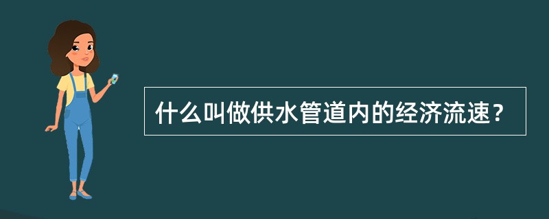 什么叫做供水管道内的经济流速？