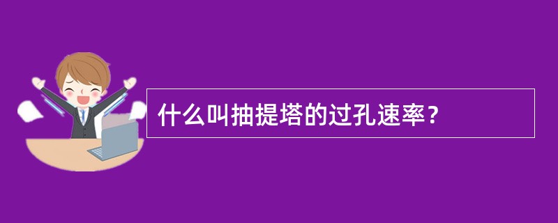 什么叫抽提塔的过孔速率？