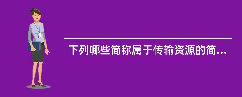 下列哪些简称属于传输资源的简称（）。