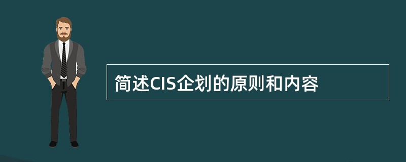 简述CIS企划的原则和内容