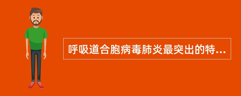 呼吸道合胞病毒肺炎最突出的特点为（）