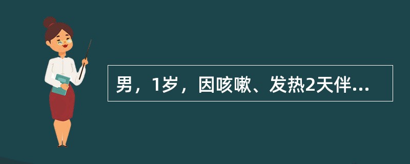 男，1岁，因咳嗽、发热2天伴晕厥2次入院。1天前患儿突发晕厥，当时面色苍白，双目