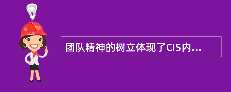 团队精神的树立体现了CIS内部功能中的（）。