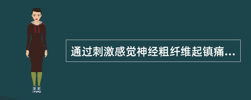 通过刺激感觉神经粗纤维起镇痛作用的是（）