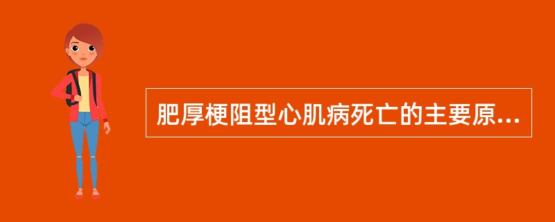 肥厚梗阻型心肌病死亡的主要原因是（）