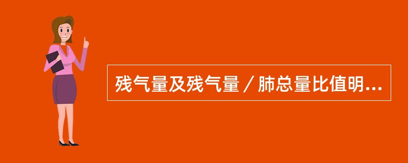 残气量及残气量／肺总量比值明显增加见于（）