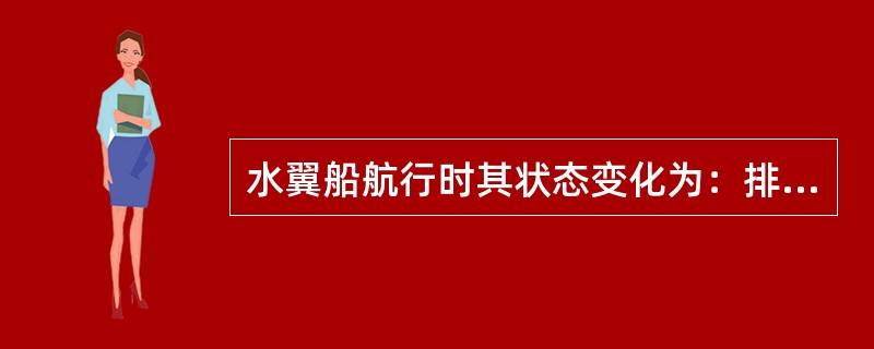 水翼船航行时其状态变化为：排水状态－翼航状态－加速状态。