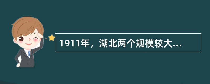 1911年，湖北两个规模较大的革命团体是（）、共进会。