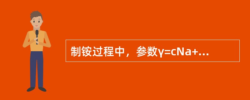 制铵过程中，参数γ=cNa+/cNH3如何选择？为什么？