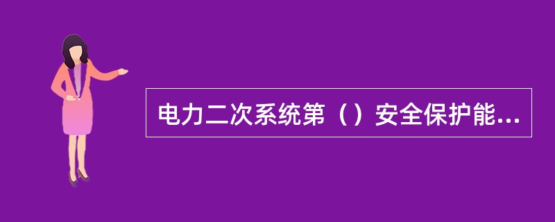 电力二次系统第（）安全保护能力如下：应能够防护系统免受来自外部小型组织的、拥有少