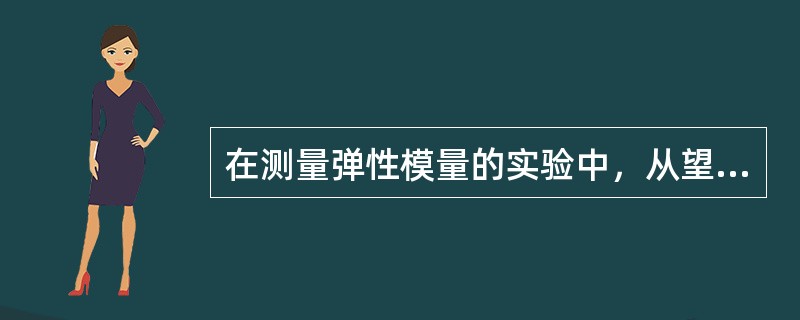 在测量弹性模量的实验中，从望远镜视场中看到的标尺像是（）