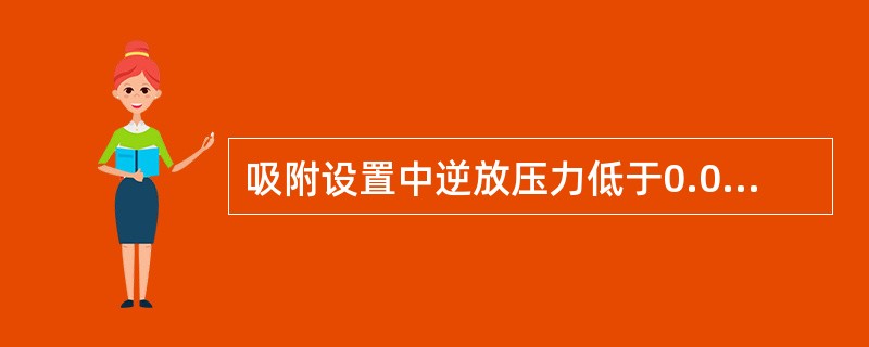 吸附设置中逆放压力低于0.002MPA时，程控阀打不开。目的是避免串压，逆放初期