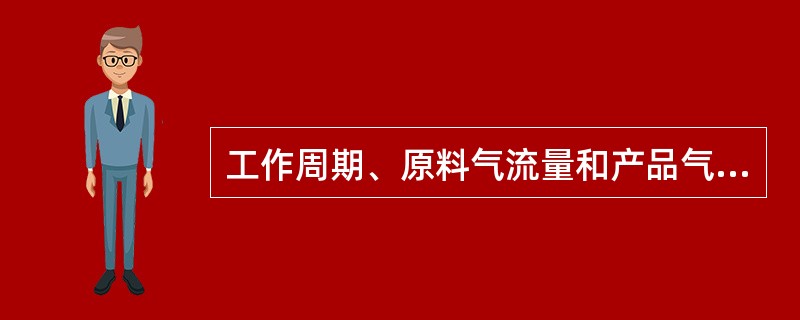 工作周期、原料气流量和产品气CO2浓度三者之间有直接关系，当要求产品气CO2浓度