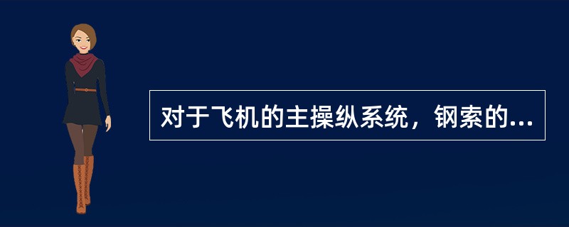 对于飞机的主操纵系统，钢索的最小直径是多少？（）