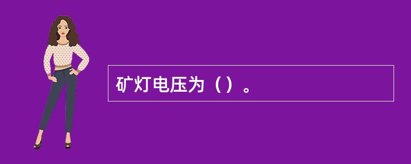 矿灯电压为（）。