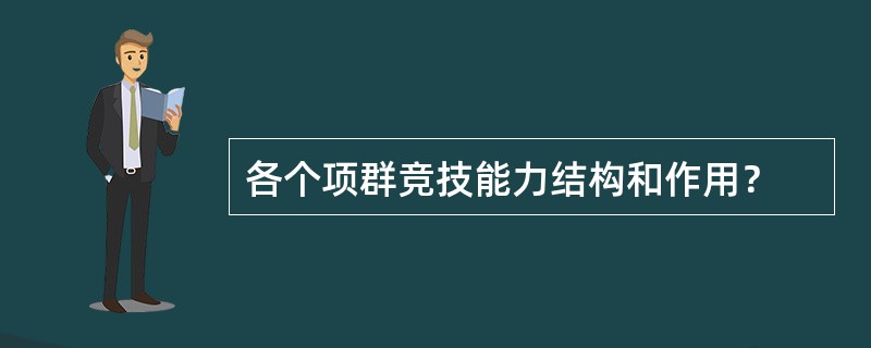 各个项群竞技能力结构和作用？