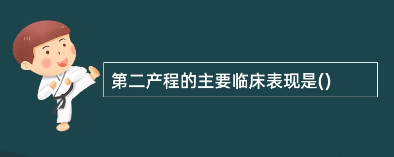 第二产程的主要临床表现是()