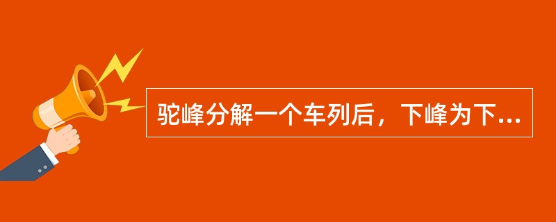 驼峰分解一个车列后，下峰为下批分解车列打好基础的作业，称（）作业。